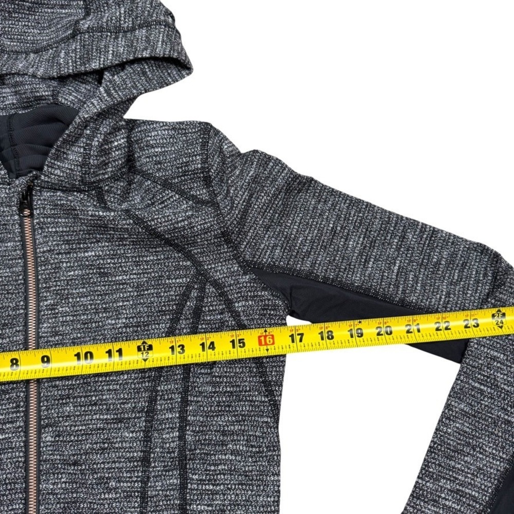 Lululemon Define‎ Jacket Luon Heathered Black Women's Size 6 Slim-Fit Hoodie Zip - Picture 6 of 8